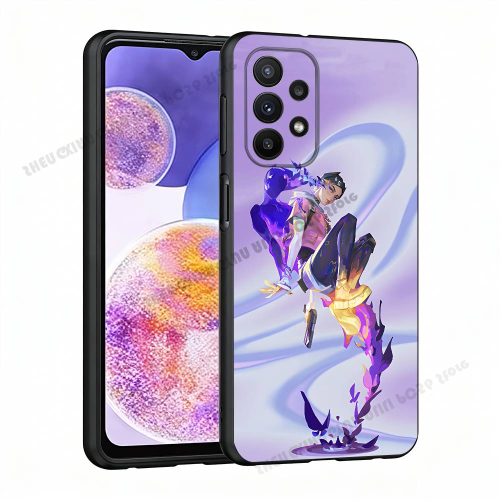 Game V-Valorant Phone Case For Samsung A21 31 51 53 71 20 22 30 32 42 50 01 02 10 11 4G 5G Cover