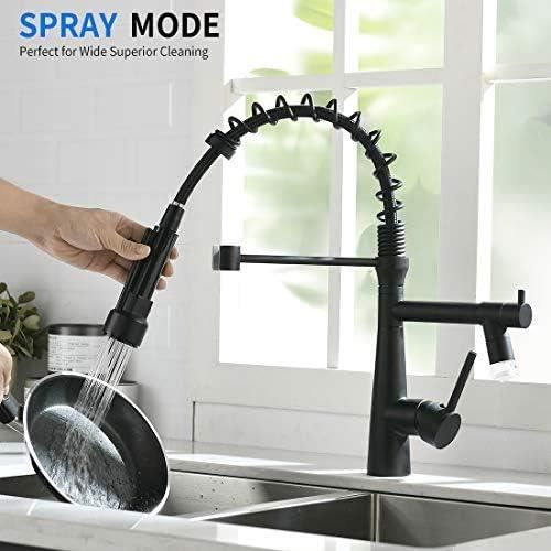 Robinet de cuisine - timaco - led noir - métal - design à levier - durable