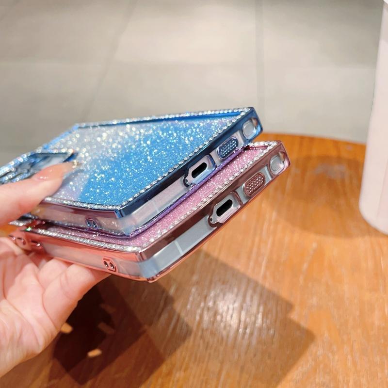 Luxury Plating Flash Diamond Glitter Bling Case For Samsung Galaxy S25 S24 Plus Ultra Soft Silicone Shockproof Proteciton Cover