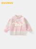 DUUDUU Baby Wool Sweater 2025: Warm Korean Style Knit for Toddlers, Autumn/Winter Girls' Base Layer.