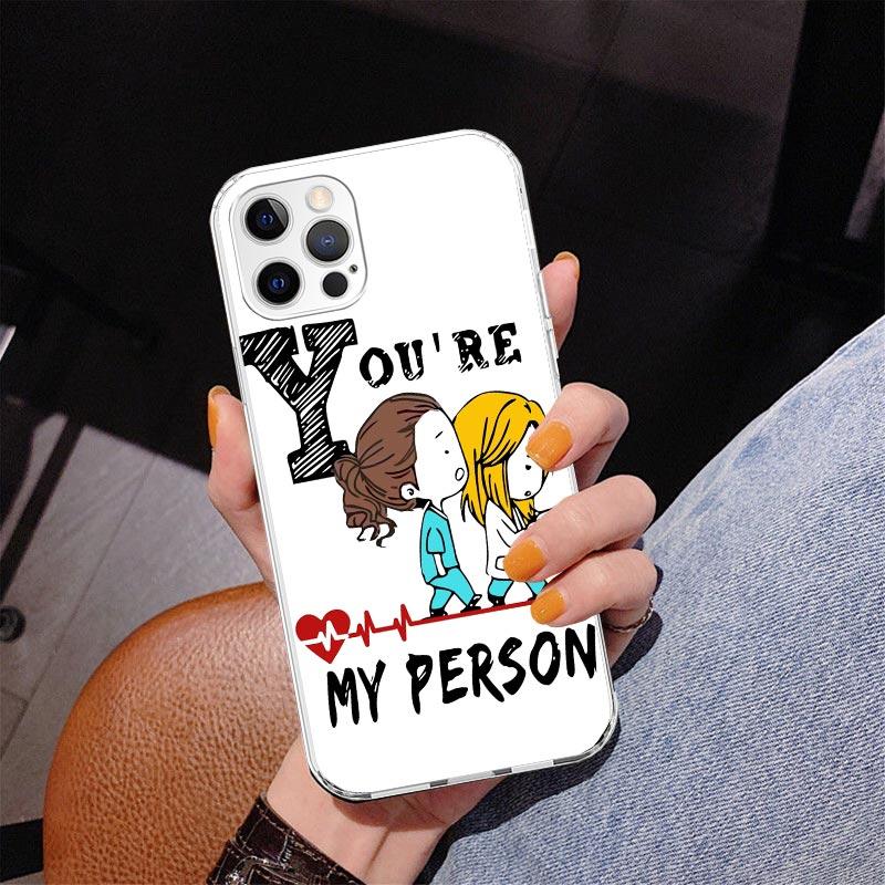 Greys Anatomy Person Phnoe Case for Iphone 17 Air 16 11 12 13 Mini 14 Plus 15 Pro Max 7 8E SE 2020 16ProMax Phone Cover Coque 16