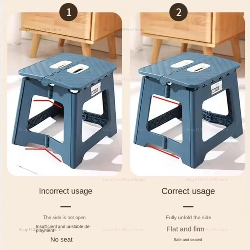 Foldable Portable Compact Mini Stool Thickened High-Quality Plastic Stool – Fits Adults & Kids for Outdoor Fishing & Picnics