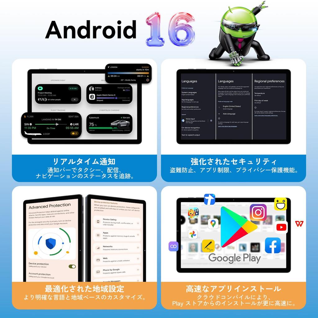 New Android 16 T90 Android 16 Widevine Netflix T615 Gemini AI Face 8000mAh Battery with and Case Included 11-inch Tablet Wi-Fi Model, 24GB+128GB+2TB
