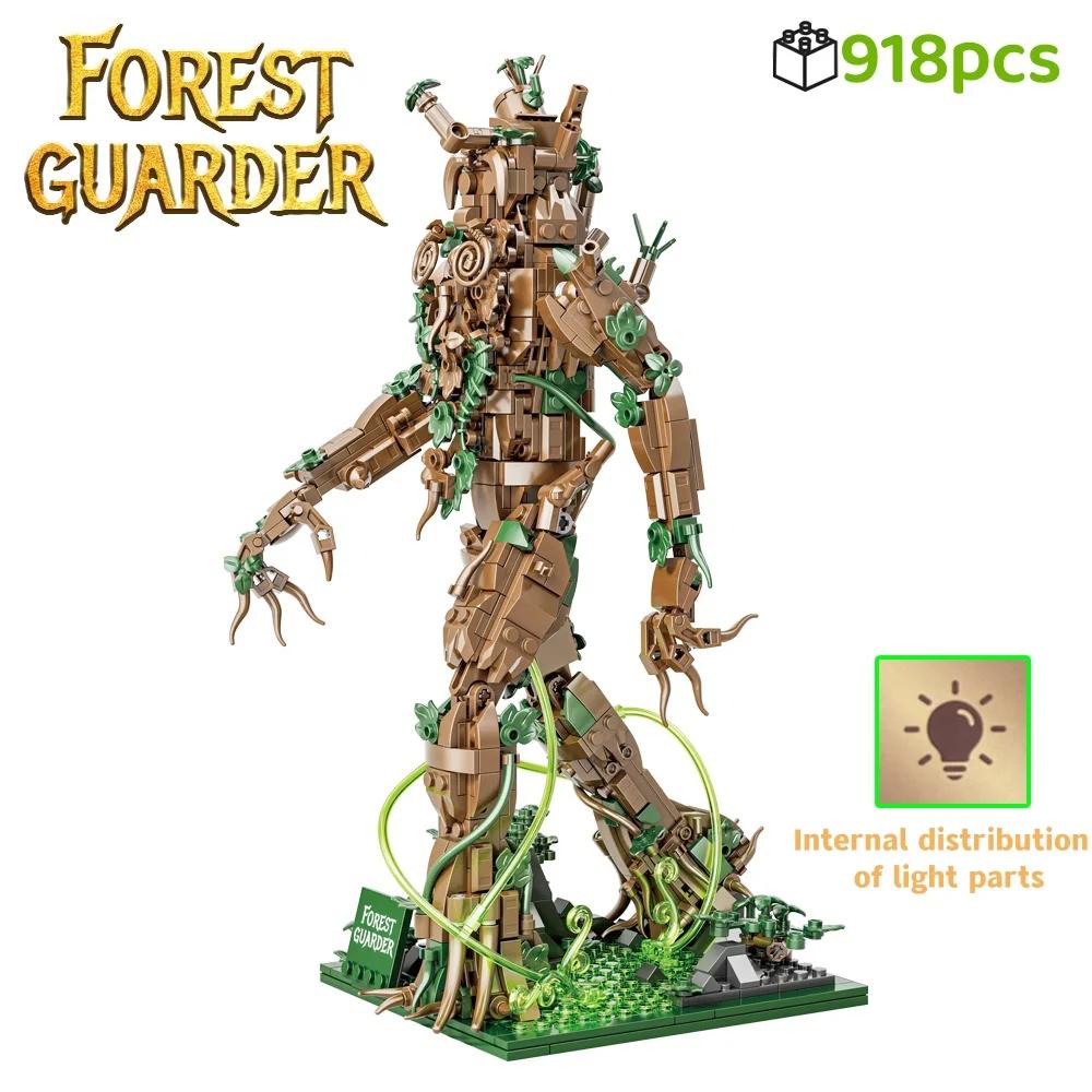 

Non-Toxic Creative Forest Guard Tree Man Model Building Block Set Diy Decoration Moc Assembly Toy Birthday Christmas Halloween Gifts with light
