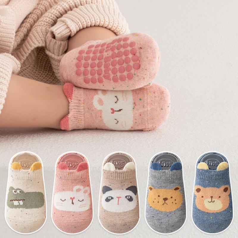 Kids Floor Socks For Girls Boys Spring Autumn Cotton Cartoon Toddler Anti-slip Socks For Children Casual Baby Child Home Sock