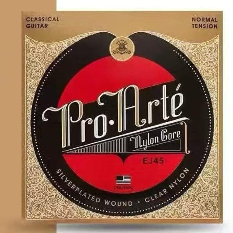 Folk Akustikgitarrensaitensatz 6 Rostbeständige Saiten, Langlebige Klassiksaiten EJ45EJ46EJ49EJ27n, Musikzubehör