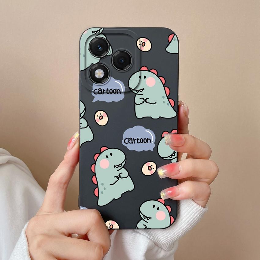 Phone Covers For Huawei Honor X9c X6b X7c X60 X5b 400 Lite X8 X8c Angry Dinosaur Patterns Soft Liquid Silicone Dustproof Shell For Huawei Bumper Cases