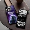 M-Motionless in W-White Band Handyhülle Für iPhone17,16,15,14,13,12,11 Plus,Pro Max Schwarz Candy Silberbeschichtete Hülle