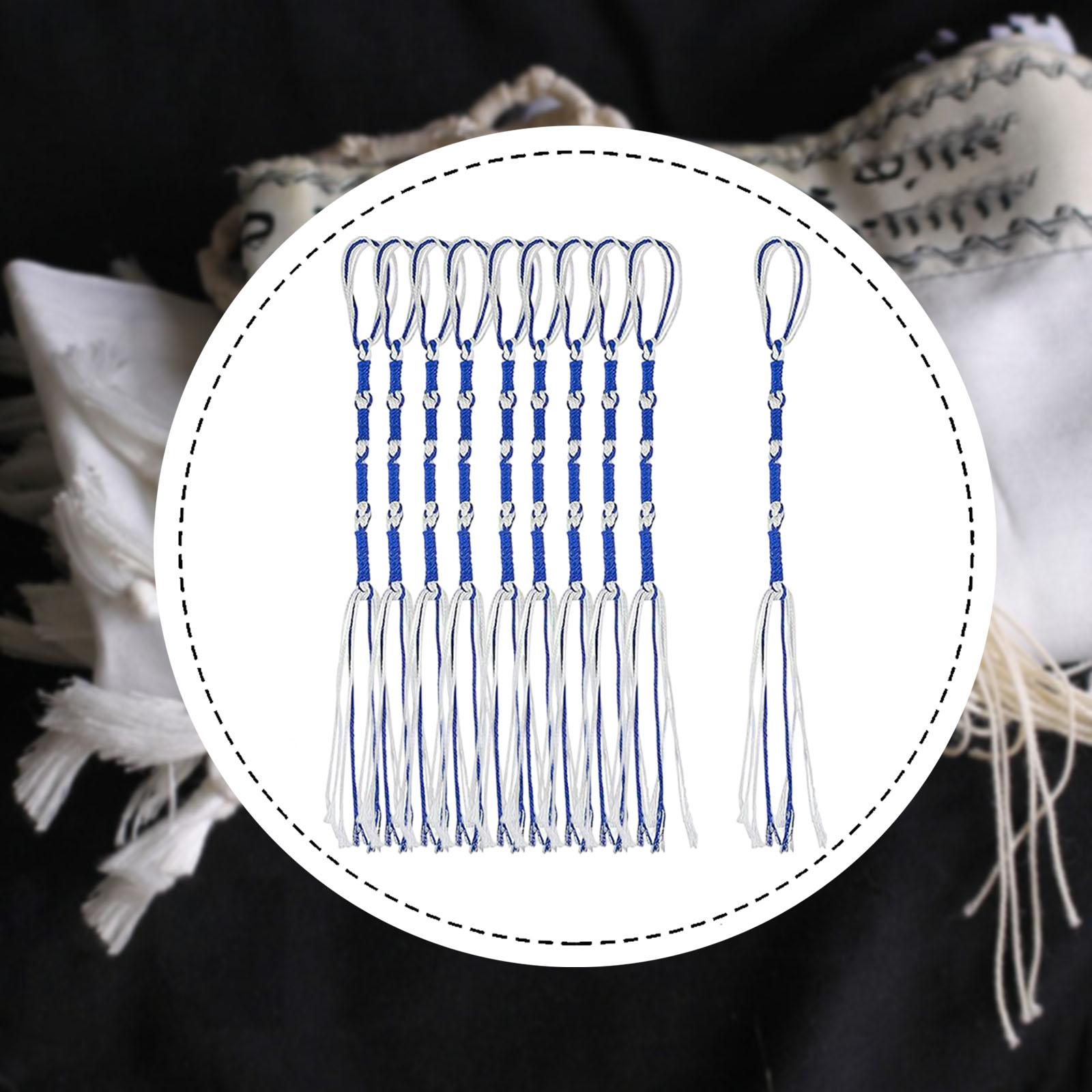 

10 шт. Набор традиционных цицитов Je Аксессуары для молитвенного платка Многоцелевые кисточки Je Нить Мессии для футболок Брюк