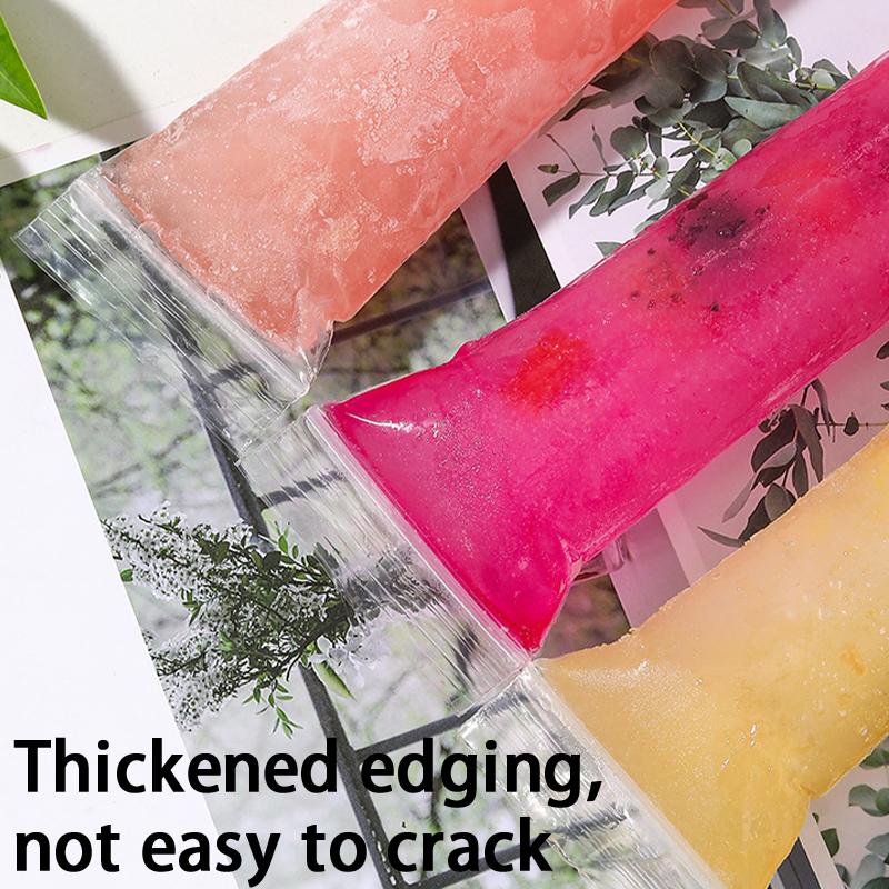 100pcs DIY Ice Popsicle Bag Cream Maker Disposable Molds For Ice Lollies Freezer Bag Kitchen Summer Essential