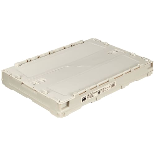 [.co.jp Exclusive] TRUSCO Thin Folding Container, 50L with Locking Lid, TR-C50B-A-OW, Off-White, Storage Case/Box