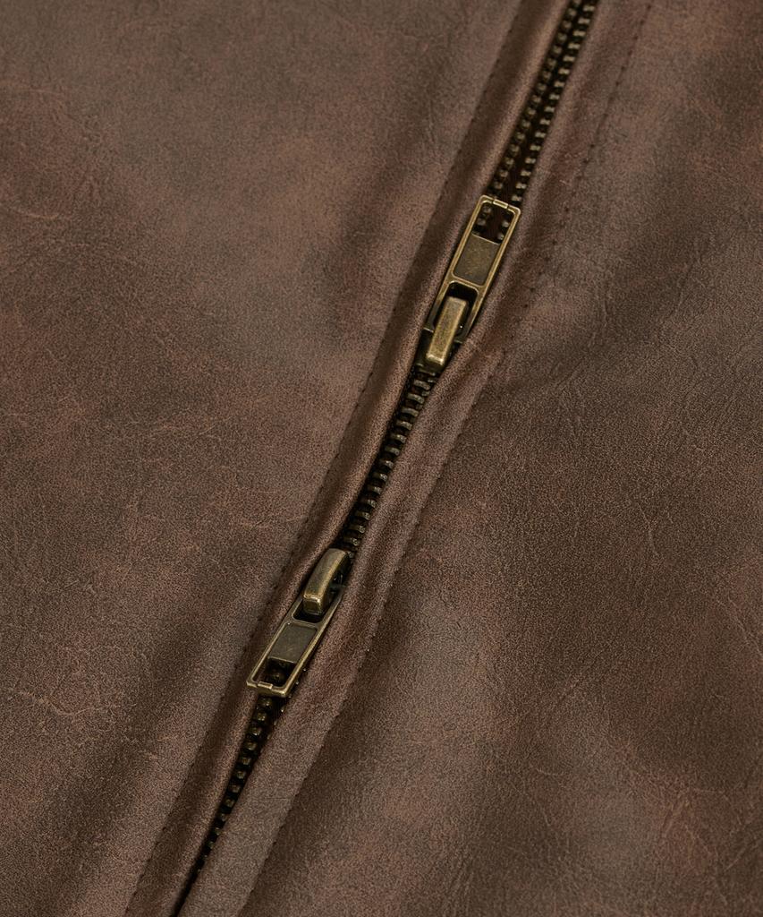 Standarderror 87-Stan009 [Renewal] Standard Blouson Leather Jacket Vintage Light Brown (C Type)