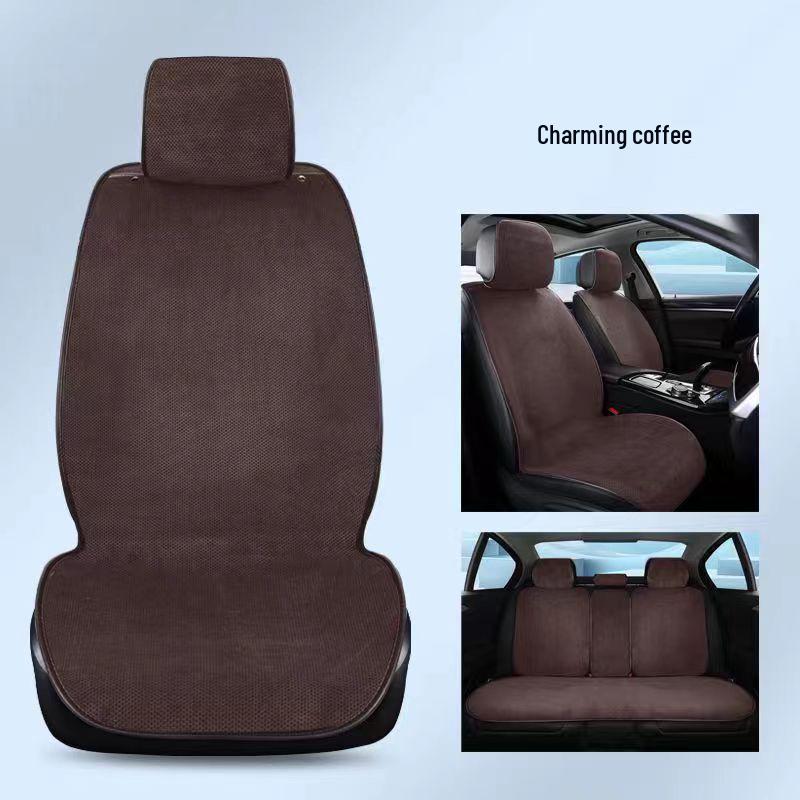 

Universal Car Seat Cushion - Large Corn Velvet, Breathable, High-Grade, for All Seasons, Super Thin Fit for Five-Seat Vehicles Full Car Five-Seat Version