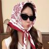 Women Satin Polka Dot Paisley Square Scarf Bandana Multi-use Headband Waist Belt Bag Decoration Daily Travel Accessories
