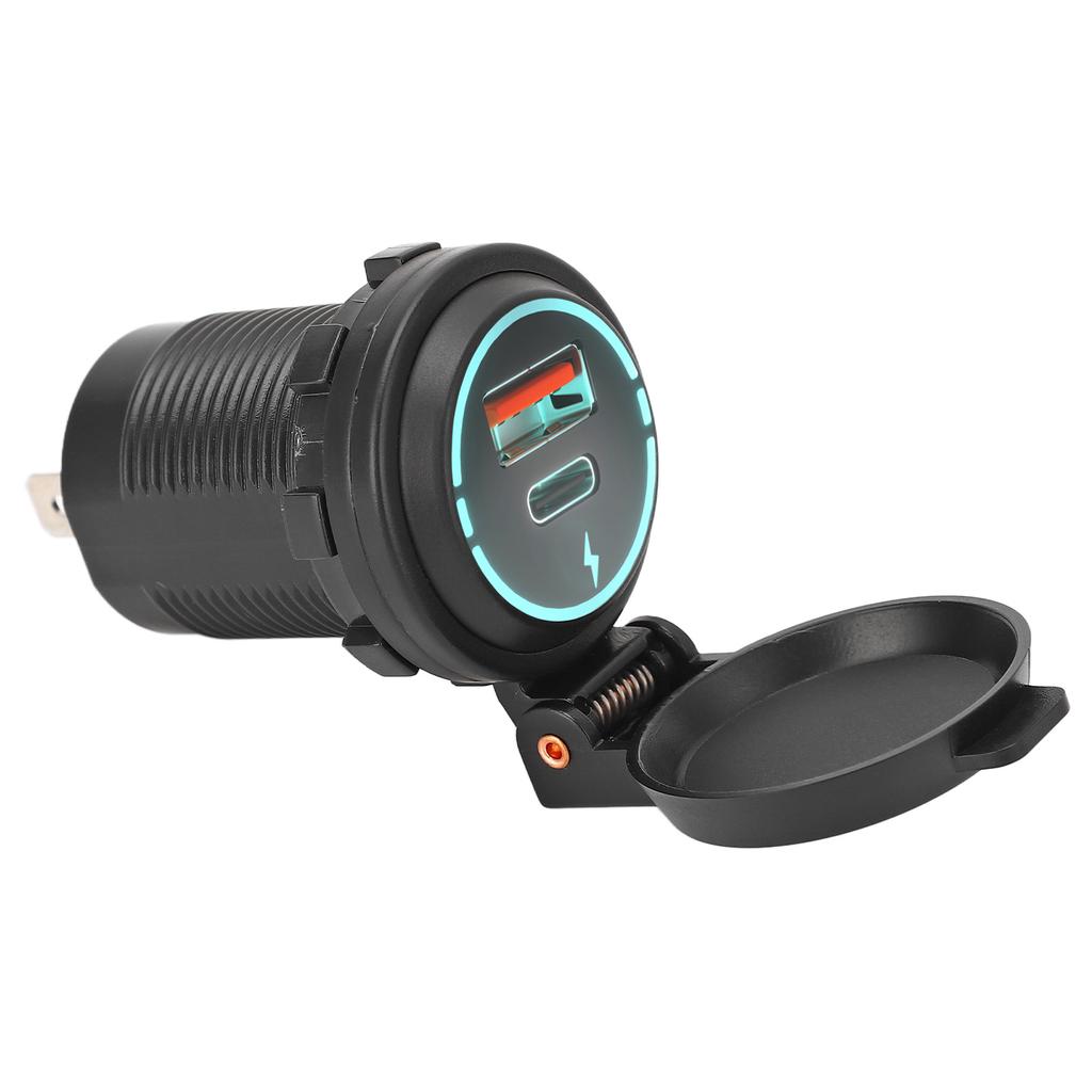 12V USB Charger Socket Fast Charging IP66 Waterproof PD Type C QC 3.0 Car Charger Adapter for