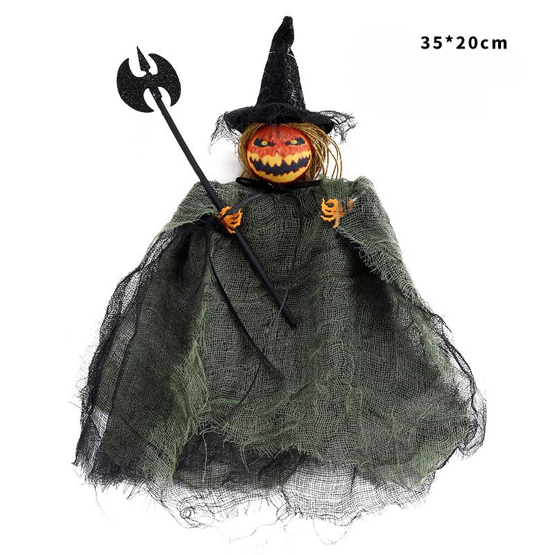 Pumpkin Figurine Pendant Halloween Atmosphere Decoration Halloween Home Haunted House Party Hanging Ghost Fun Props Decoration
