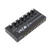 6 Channel Audio Mixer Stereo Line Mixer Metal Shell USB Type C Power Supply for Guitar Bass Keyboard Stage 6.35mm Mono