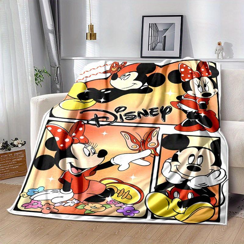 1pc, Disney Home Decor: Cozy Mickey & Minnie Mouse Flannel Throw Blanket Perfect Gift for Bedroom, Living Room, Travel, Camping, Car
