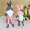 Cartoon Easter Rabbit Ornaments Cute Plush Gnome Dolls Easter Gnome Decorations  Gifts