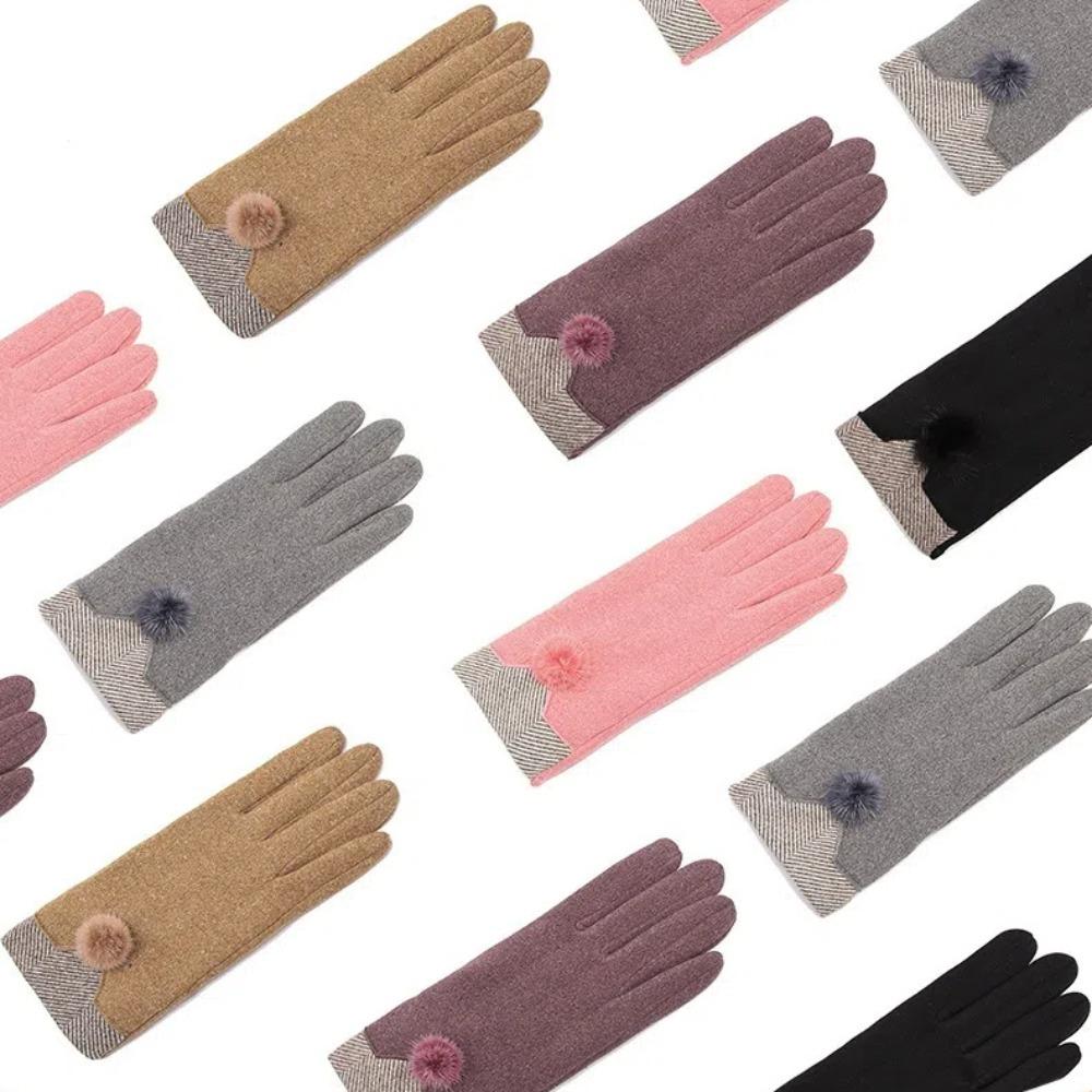 Full Finger Women Glove Touch Screen Driving Mitten New Cycling Glove Winter