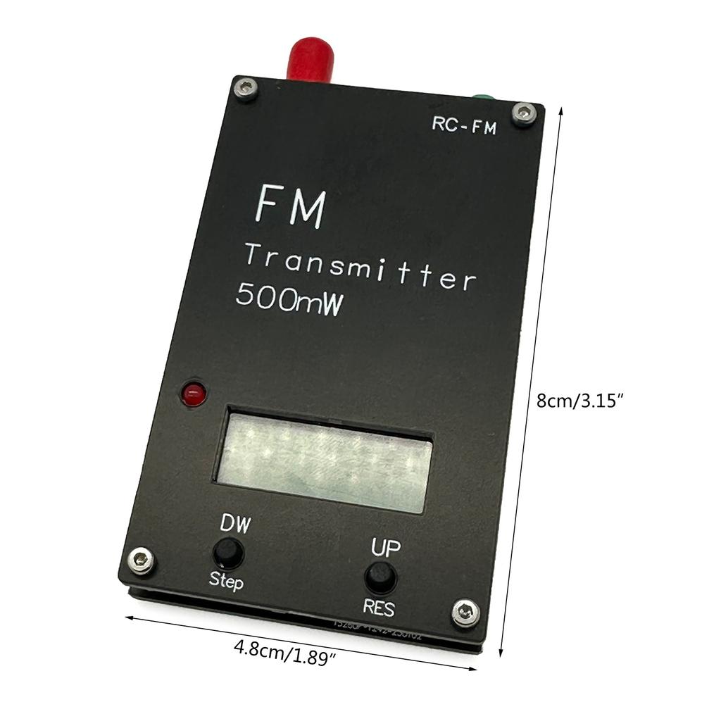 Aluminum Shell FM Transmitter Stereo Transmitter 500mW with LCD Screen Type C Port for Parking Lot with Memory Function