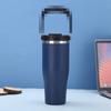 30oz Vacuum Insulated Stainless Steel Travel Mug With Handle Car Outdoor Office Use