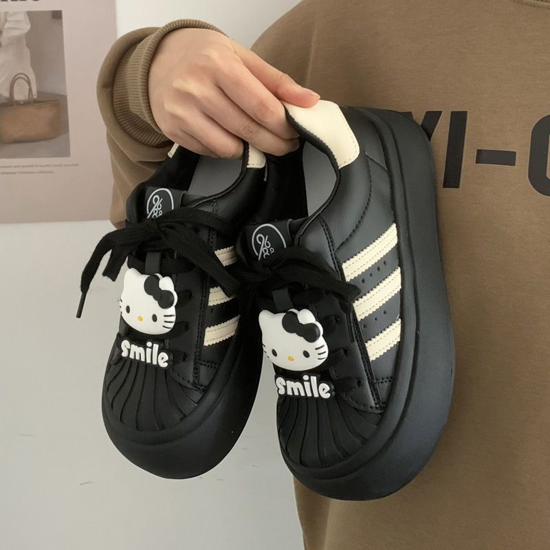 Japanese Niche Kit Cotton Warm Cotton Shoes Women's Platform 2025 Winter New Versatile Campus Casual Board Shoes