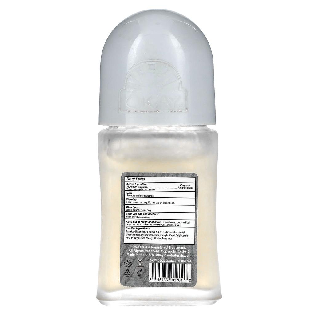 Okay Pure Naturals Men's Antiperspirant Deodorant, Fresh, 2 Oz.