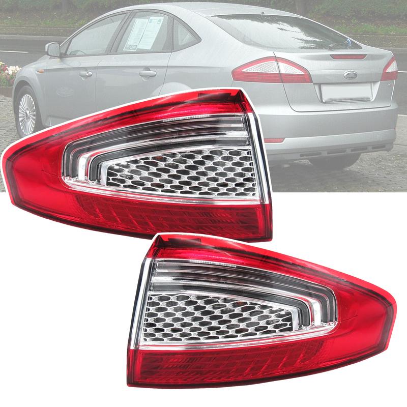 Rear Left / Right Outer Tail Lamp Taillight Housing for Ford Mondeo MK4 IV 2007 - 2010 Bumper Corner Light 1717217 7S7113404AD Left