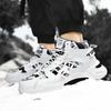 Herren Hohe Fleece-gefütterte Klobige Sneaker Colorblock Rutschfest Warm Lässige Sportschuhe