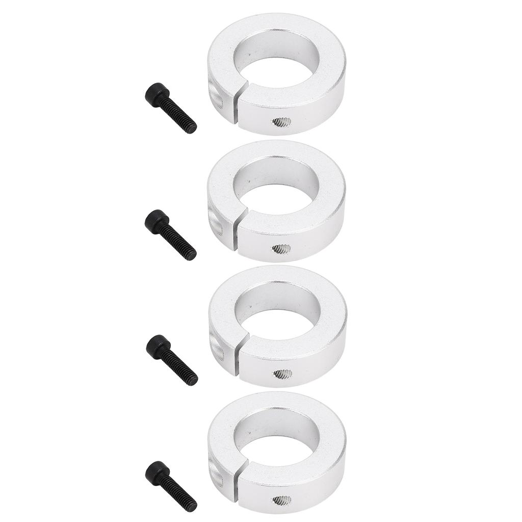 4Pcs Split Shaft Fixing Collar 1in Bore Diameter Aluminum Alloy Screw Clamping Shaft Collar Kit 25mm