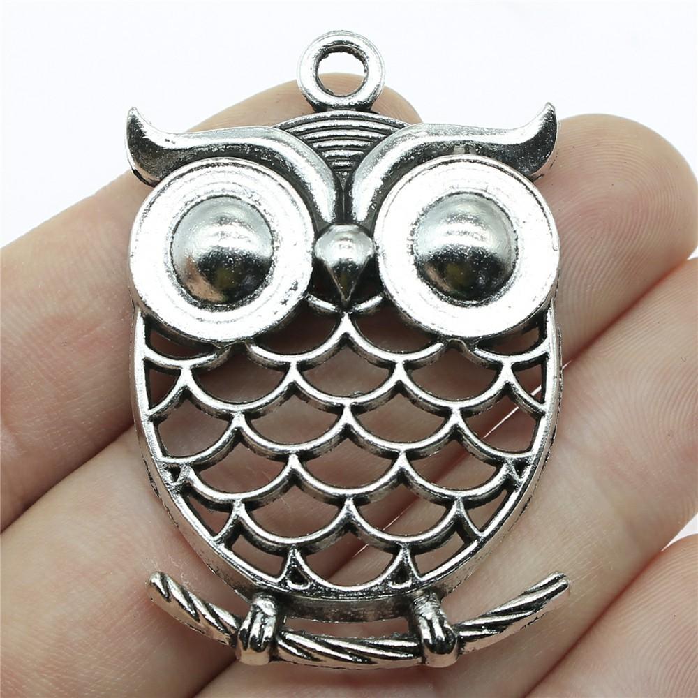 5pcs Charms Owls Antique Silver Color Owl Charms For Jewelry Making Charms Birds Jewelry Findings DIY