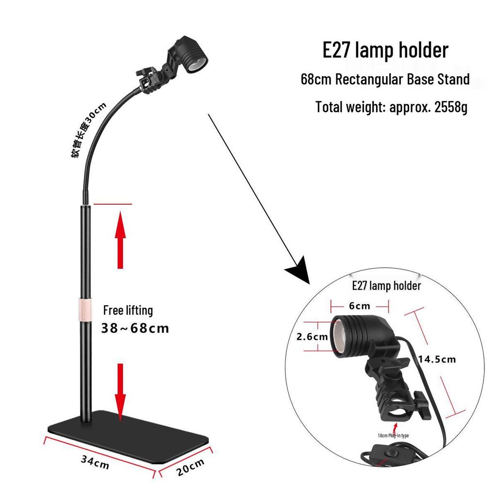 Space-saving E27 Universal Desk Lamp: Student Eye Protection Reading Light for Home or Bedside.