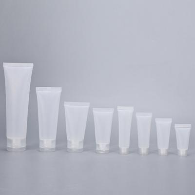 10Pcs Empty Refillable Plastic Squeeze Tubes Transparent Cosmetic Containers Soft Tube Travel Bottle with Flip Lid & Screw Cover