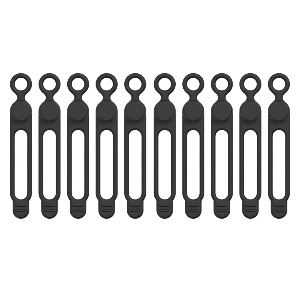 10pcs Silicone Cable Ties Set Elastic Reusable Cord Organizer Multi-function Wire Clip Bandage Cable Wire Storage Harness Strap