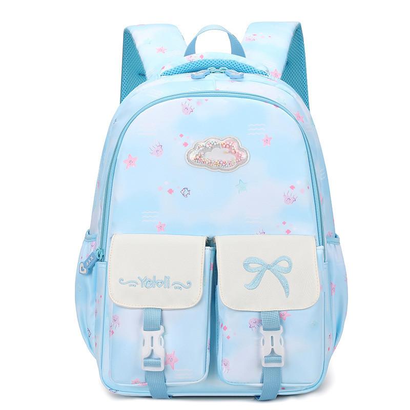 Adorable Lightweight Nylon Backpack For 5th And 6th Graders Cartoon Design