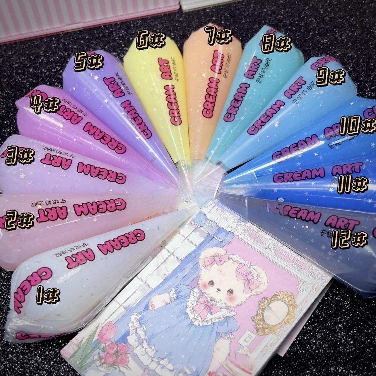 

50g Crystal Cream Tape Transparent Sequins Five-pointed Stars Handmade DIY Phone Case Hairpins Accessories Materials 50g