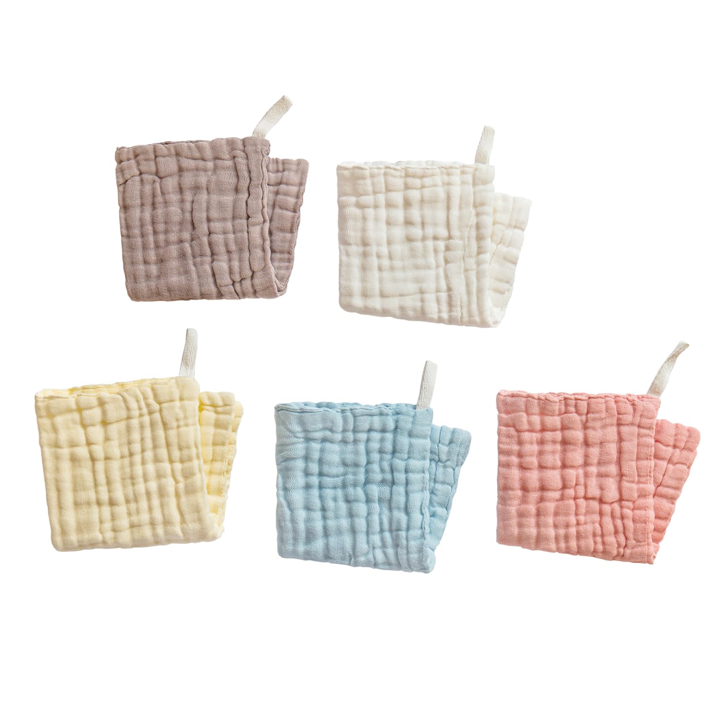 Towel Gauze Tenugui Hand Mini Hand Nursery School Cleaning Baby Shower Gift 5-Color (Japanese Towel) - 100% Cotton, 4-Ply Gauze, Handkerchief, Wiper,