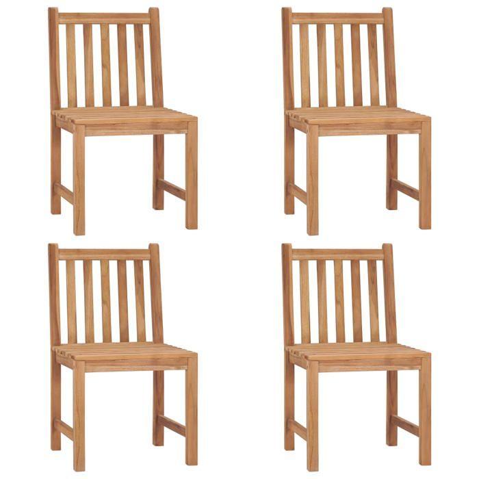 VidaXL Lot de 4 Chaises de Jardin avec Coussins, Sièges de Terrasse, Chaises de Salle à Manger, Meubles de Patio Extérieur, 3073106