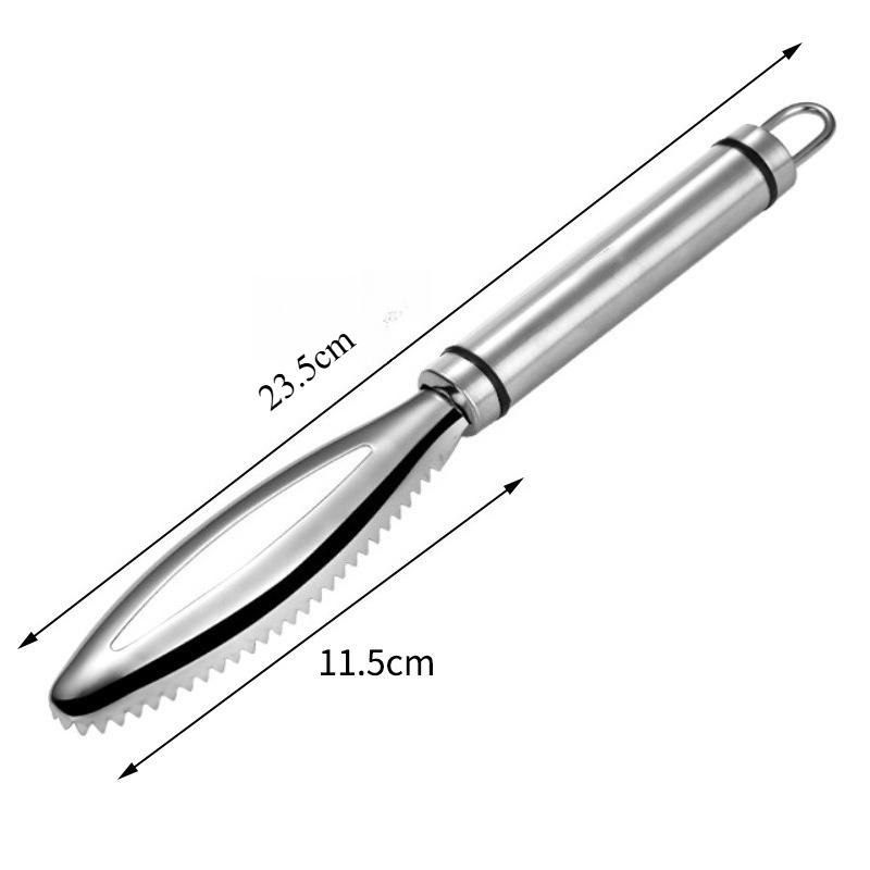 

Stainless Steel Fish Scale Planer Multi-functional Household Kitchen Gadget Manually Killing Fish Scales Fish Knife