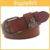 Leather Twoply Handcrafted Belt With Pin Buckle For Daily Casual Use Fashion