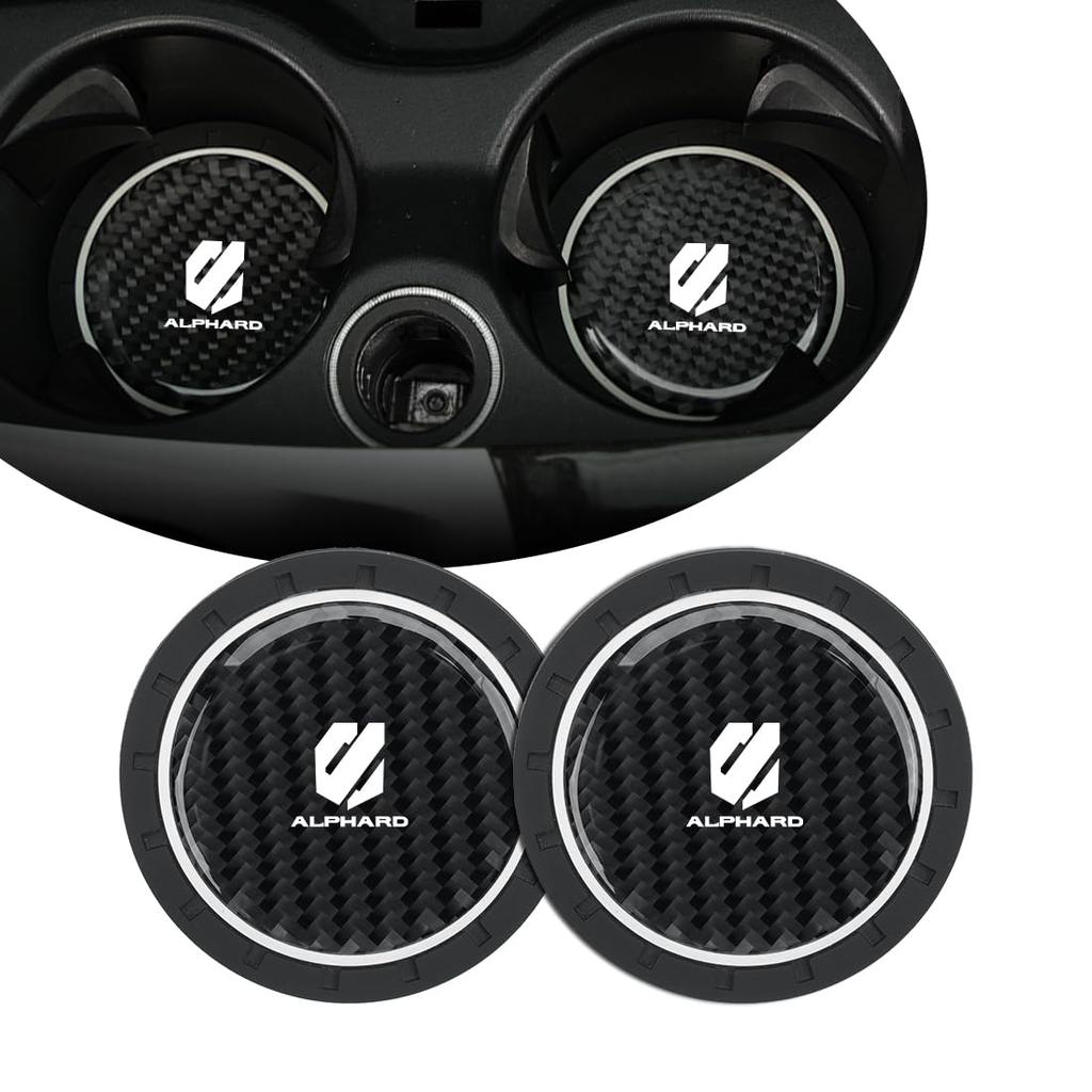 Alphard Exclusive Coaster, Carbon Style Non-Slip Mat whose pattern changes