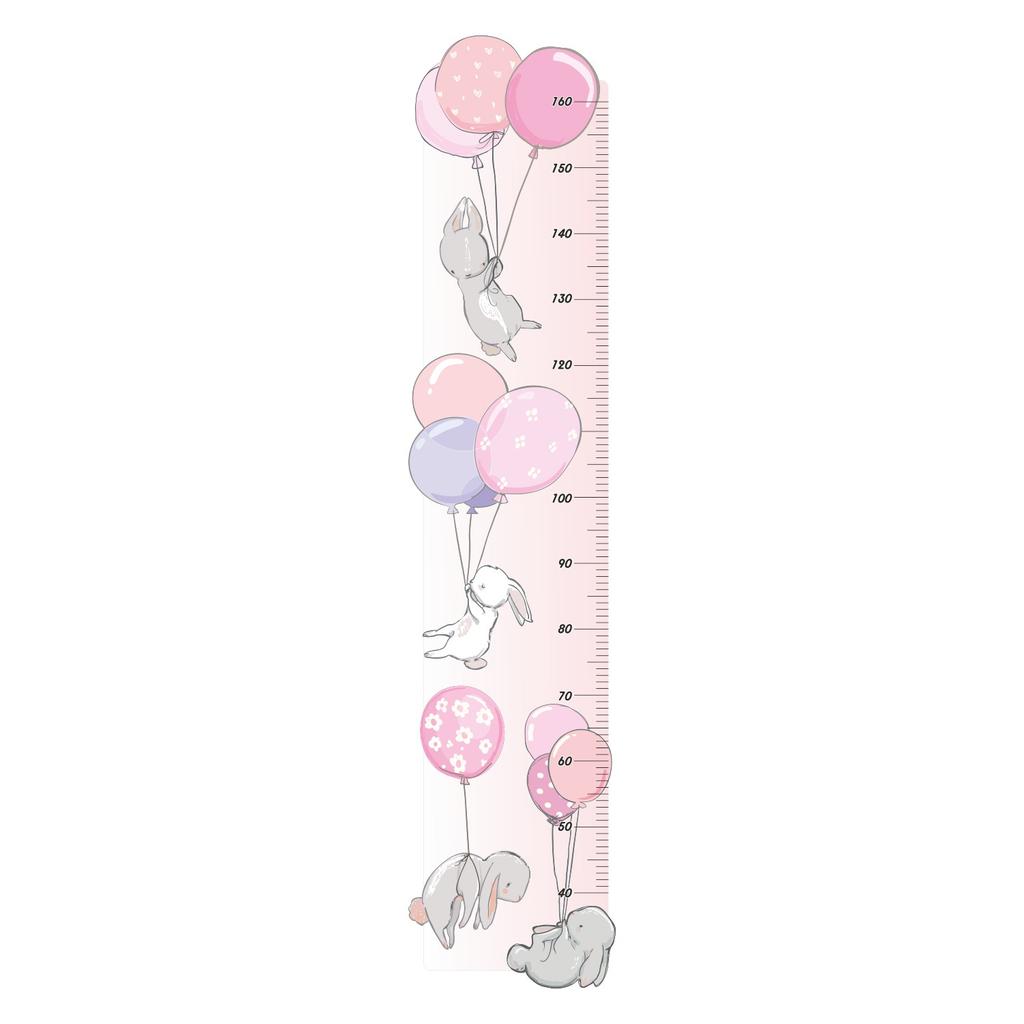 Height Chart Sticker - Pink Bunnies