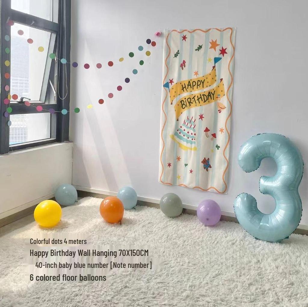 Retro Cartoon Birthday Backdrop for Kids' Party - First Birthday Decor
