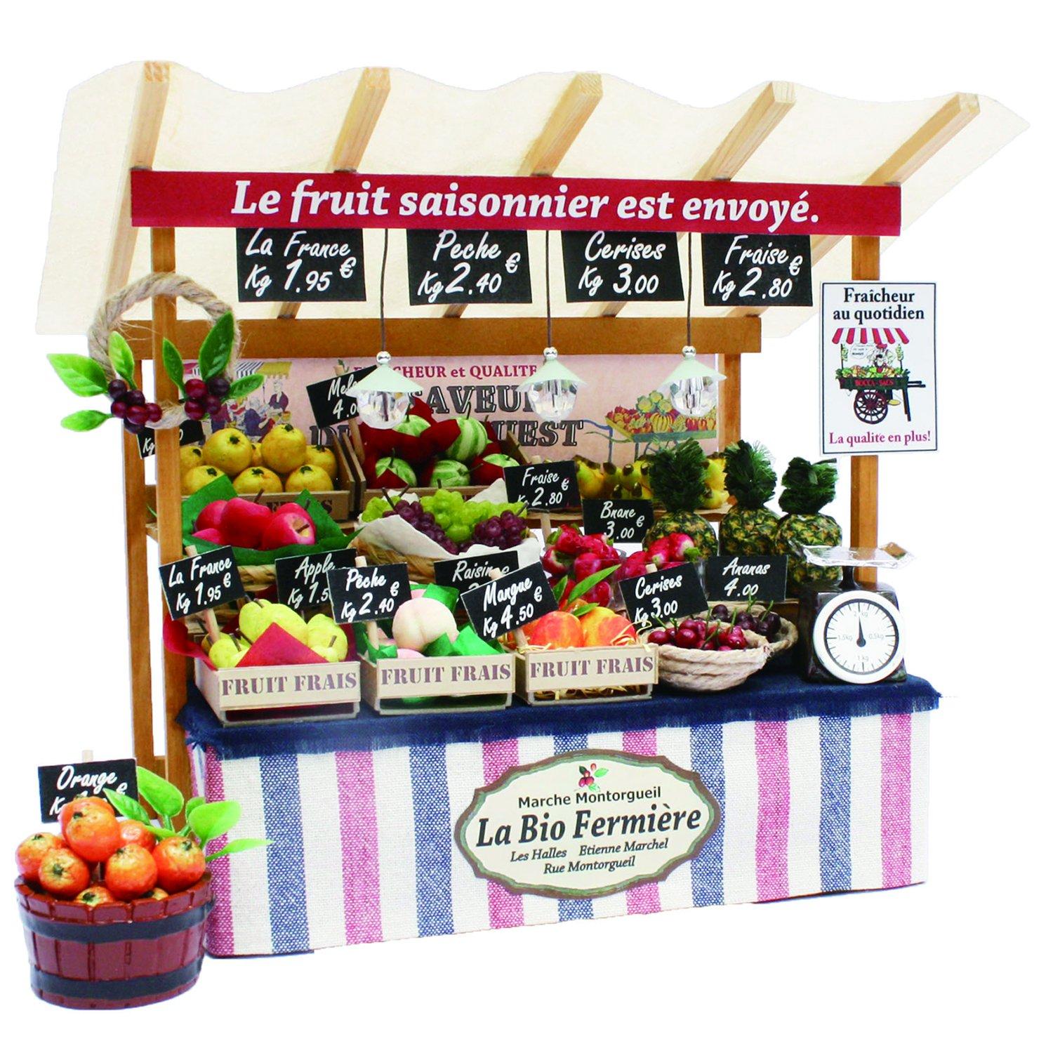 

Billy Handmade Dollhouse Kit Paris Marche Kit Paris Fruit Shop 8843