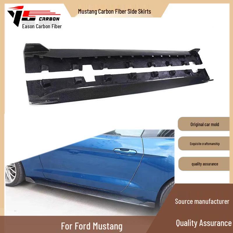 Mustang Carbon Fiber Side Skirts for 2015-2022 Models