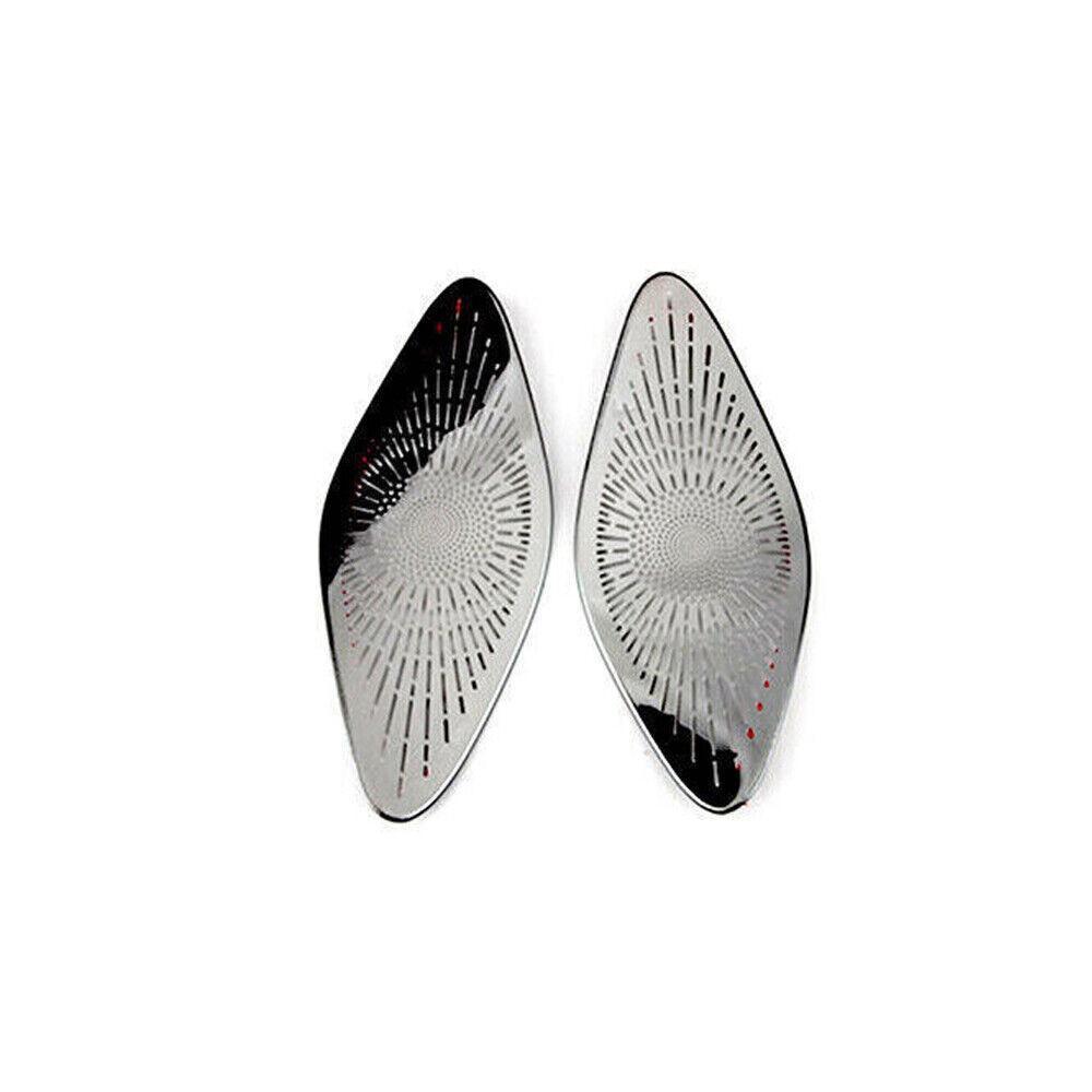 A Post Speaker Sticker Cover Trim 2* For Chevrolet Malibu 2016-2021 Steel Gloss