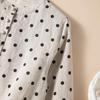 Women's Retro Polka Dot Loose Cardigan - Plus Size Long Sleeve Casual Top