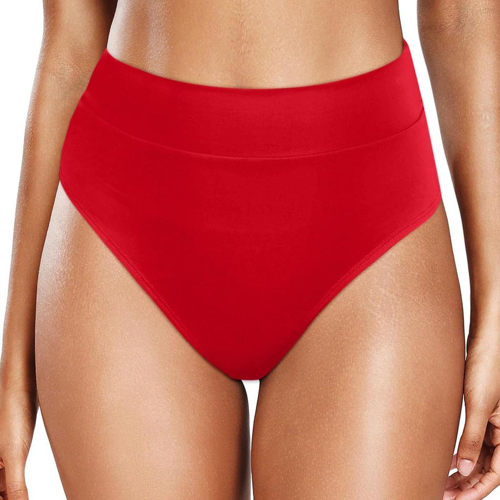 Women's Fashion Solid Colour Sexy Back Ripple Pleated Shorts Swimming Shorts