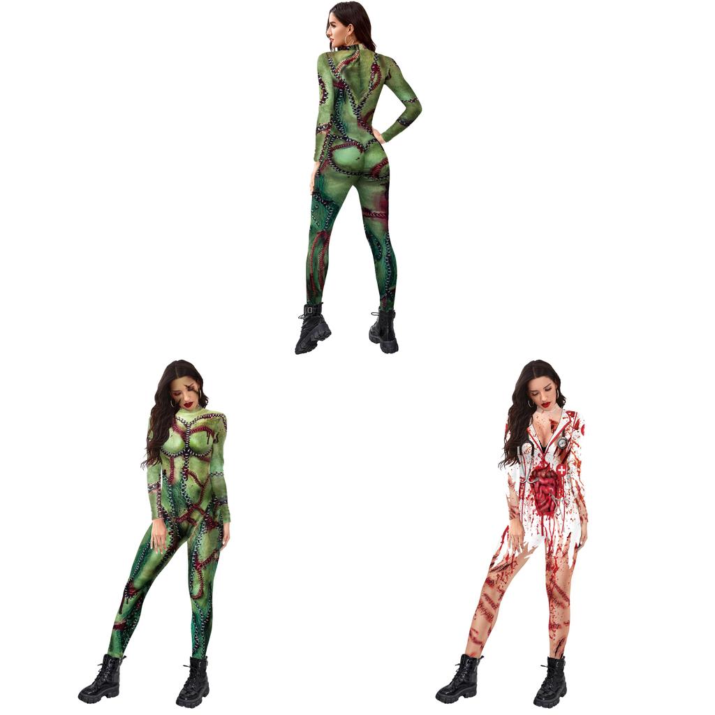 Halloween Krankenschwester Cosplay Kostüm Mit Digitaldruck Für Damen Halloween Party